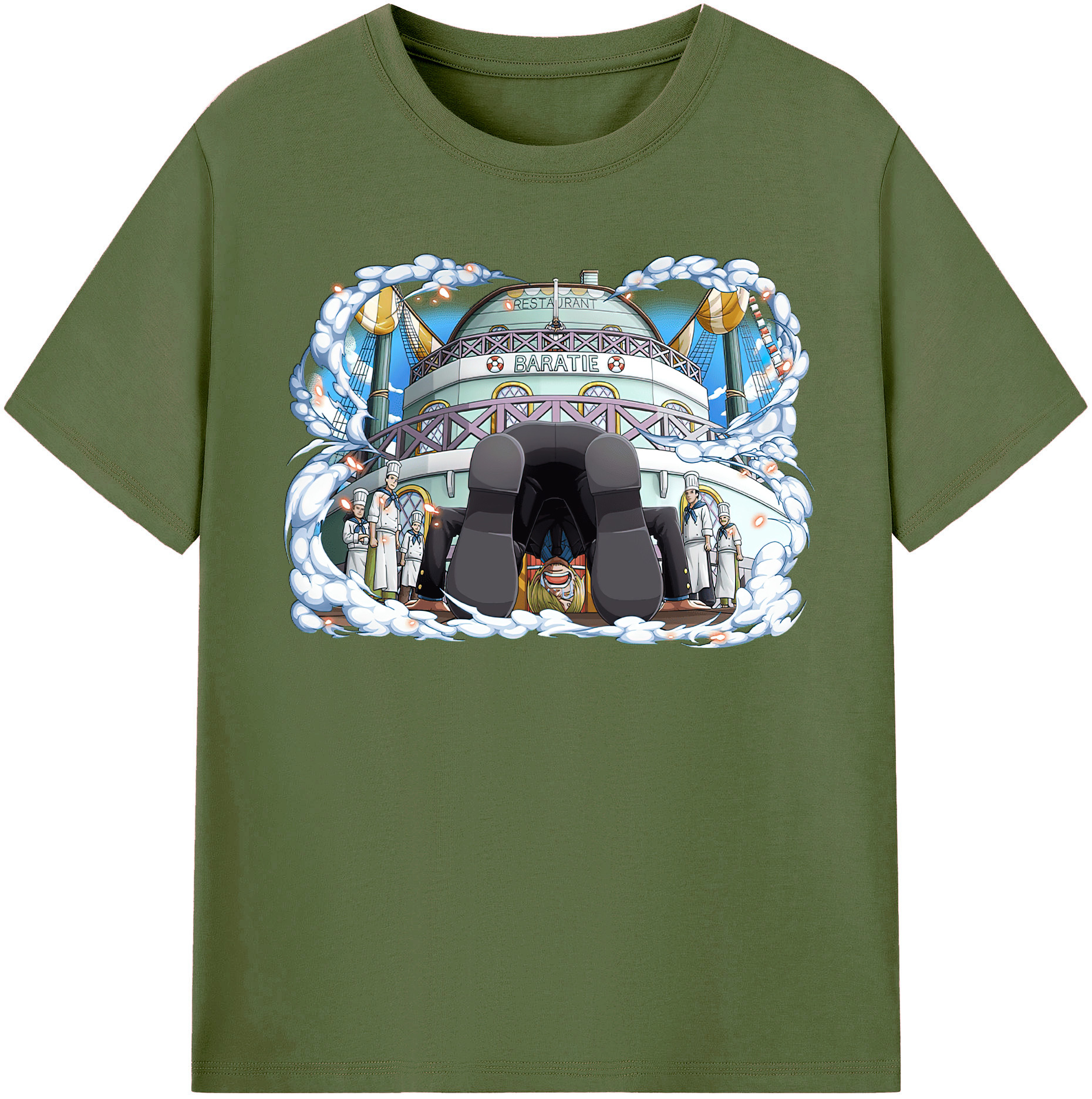 ワンピース サンジ ONE PIECE Sanji 綿100％半袖Tシャツ（フロントプリント）